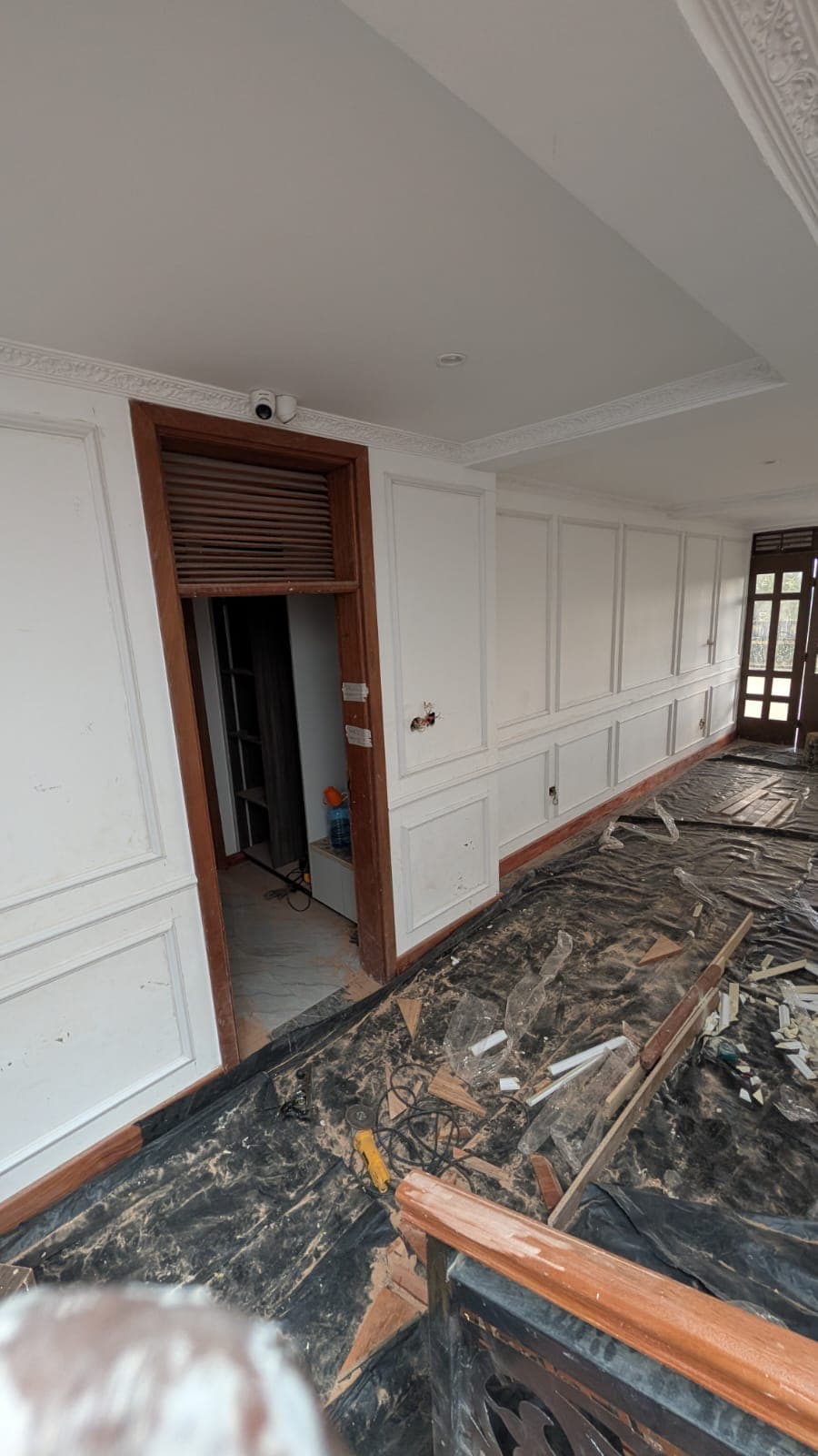 Royalwoods panelling installation nearing completion in a Karen villa